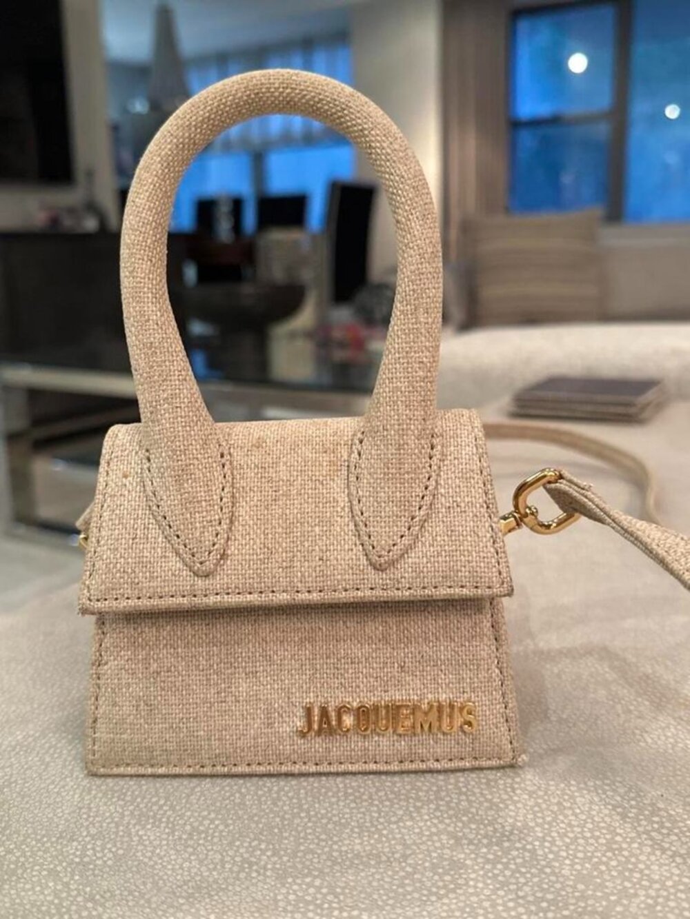 Jacquemus Le Chiquito Mini Linen Handbag Beige Designer Luxury Bag